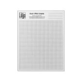 Company Logo Black Grid Graph Notitieblok (Linkerzijde)