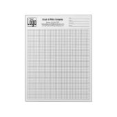Company Logo Black Grid Graph Project Identifier Notitieblok (Linkerzijde)