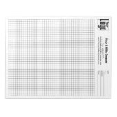 Company Logo Black Grid Graph Project Identifier Notitieblok (Voorkant)