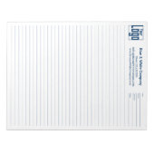 Company Logo Blue College Rule Project Identifier Notitieblok (Voorkant)