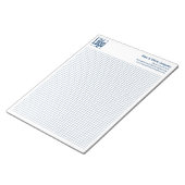 Company Logo Blue Grid Graph Calcpad Notitieblok (Schuin)