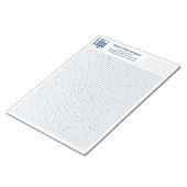 Company Logo Blue Grid Graph Notitieblok (Schuin)