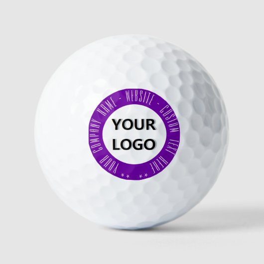 Company Logo Branded Stamps Golf Balls Template Golfballen (Voorkant)