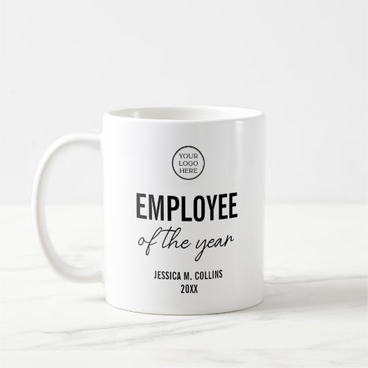 Company Logo Business Employee Of the Year Award Koffiemok (Links)