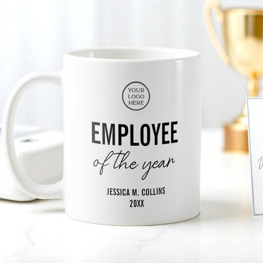 Company Logo Business Employee Of the Year Award Koffiemok