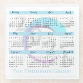 Company Logo Corporate 2026 Calendar Holiday Gift Glazen Onderzetter (Voorkant)