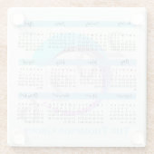 Company Logo Corporate 2026 Calendar Holiday Gift Glazen Onderzetter (Achterkant)