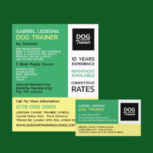 Company Logo, Dog Trainer Visitekaartje
