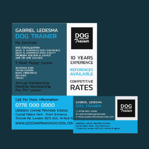 Company Logo, Dog Trainer Visitekaartje