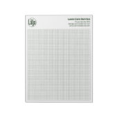 Company Logo Green Grid Graph Calcpad Notitieblok (Linkerzijde)