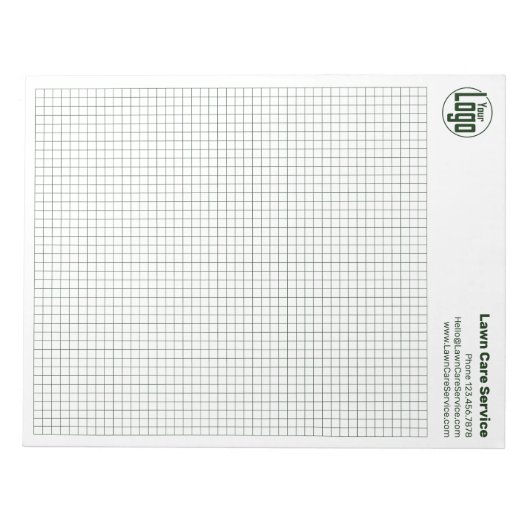 Company Logo Green Grid Graph Calcpad Notitieblok (Voorkant)