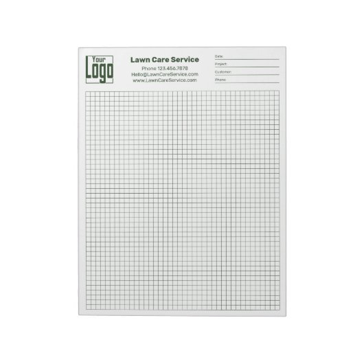 Company Logo Grid Graph Project Identifier Notitieblok (Linkerzijde)