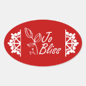 Company Logo, Holiday Red Favor Sticker (Voorkant)