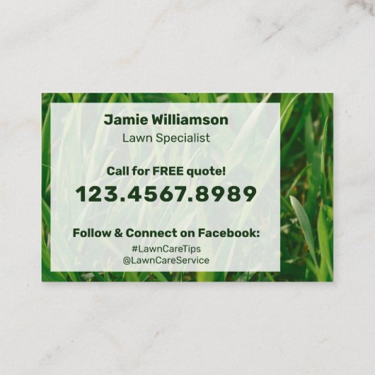 Company Logo List Call to Action Garden Care Visitekaartje