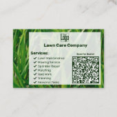 Company Logo List Call to Action Garden Care Visitekaartje (Voorkant)