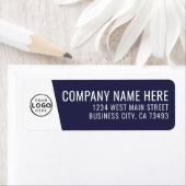 Company Logo Navy Blue Business Etiket (Insitu)
