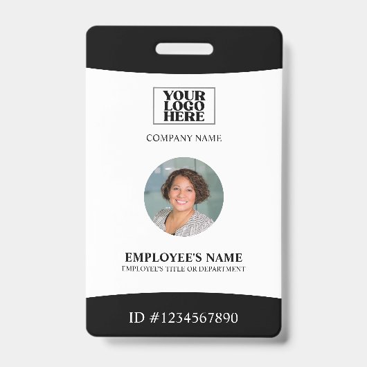 Company Logo Photo Employee Badge (Front)