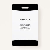 Company Logo Photo Employee Badge (Achterkant)