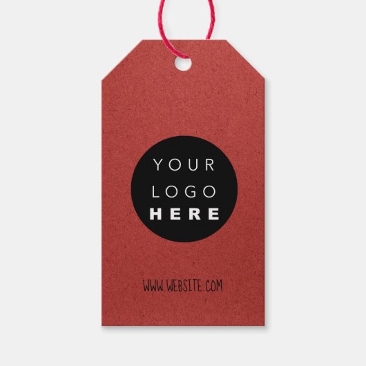 Company Logo Product Description MAAKT USA Red Cadeaulabel (Voorkant)