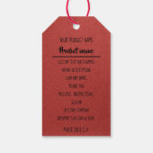 Company Logo Product Description MAAKT USA Red Cadeaulabel (Achterkant)