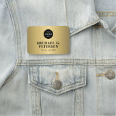 Company logo professional employee faux gold naamplaatje (In situ)