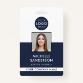 Company Logo Staff Employee Photo ID Badge (Voorkant)