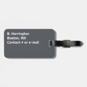 Company Logo Template Gray Business Card Holder Bagagelabel (Achterkant horizontaal)