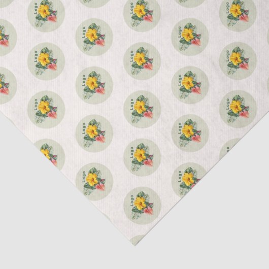 Company Logo Template Pattern Ecru Tissuepapier (Detail)