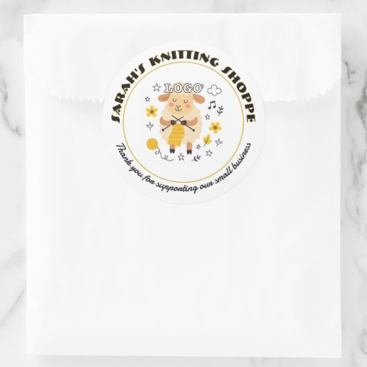 Company Logo Thank You Round Stickers (Tas)