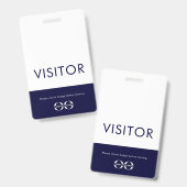 Company Logo Visitor Badge Navy (Voor- en achterkant)
