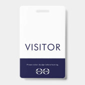 Company Logo Visitor Badge Navy (Achterkant)