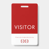 Company Logo Visitor Badge Red (Achterkant)