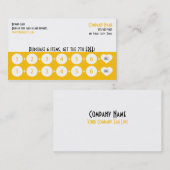 Company Loyalty Visitekaartje Punch Card (Voorkant / Achterkant)
