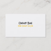 Company Loyalty Visitekaartje Punch Card (Achterkant)