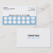 Company Loyalty Visitekaartje Punch Card (Voorkant / Achterkant)
