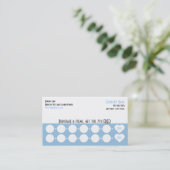 Company Loyalty Visitekaartje Punch Card (Staand voorkant)