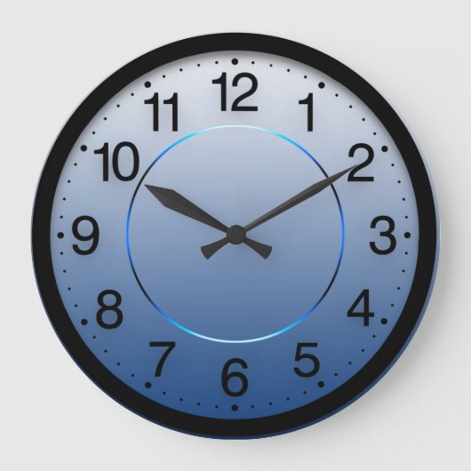 Company Minimalism Blue Navy Ombre White Grote Klok (Voorkant)