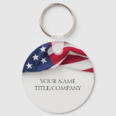 Company Name American Flag Business  Sleutelhanger (Voorkant)
