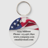 Company Name American Flag Business  Sleutelhanger (Achterkant)