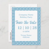 Company Name Holiday Party Save The Date Snowflake Uitnodiging Briefkaart (Voorkant / Achterkant)