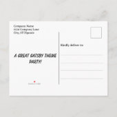 Company Name Holiday Party Save The Date Snowflake Uitnodiging Briefkaart (Achterkant)