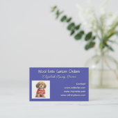 Company Photo Template Purple  Visitekaartje (Staand voorkant)