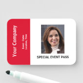 Company Special Event Pass Naam Badge met Foto (In situ)