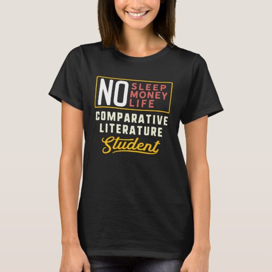 Comparative Literature Major Studen Graduation T-shirt (Voorkant)