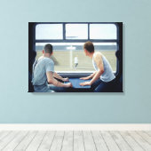 Compartementen 2 1979 canvas afdruk (Insitu (Houten vloer))