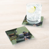 Compartiment C, auto 293, van Edward Hopper Glazen Onderzetter (Schuin)