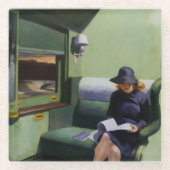 Compartiment C, auto 293, van Edward Hopper Glazen Onderzetter (Voorkant)