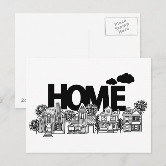 Compartiment gebouw briefkaart (Voorkant / Achterkant)