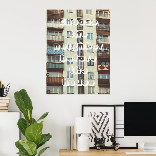 Compartiment gebouw poster (Thuiskantoor)