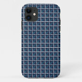 Compartiment ontwerp afgerond blauw Case-Mate iPhone case (Achterkant)